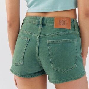 BDG Green Denim Shorts